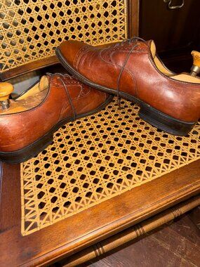 Johnston & Murphy Leather Dress Shoes – Size 9 – Brown Cap Toe Oxfords